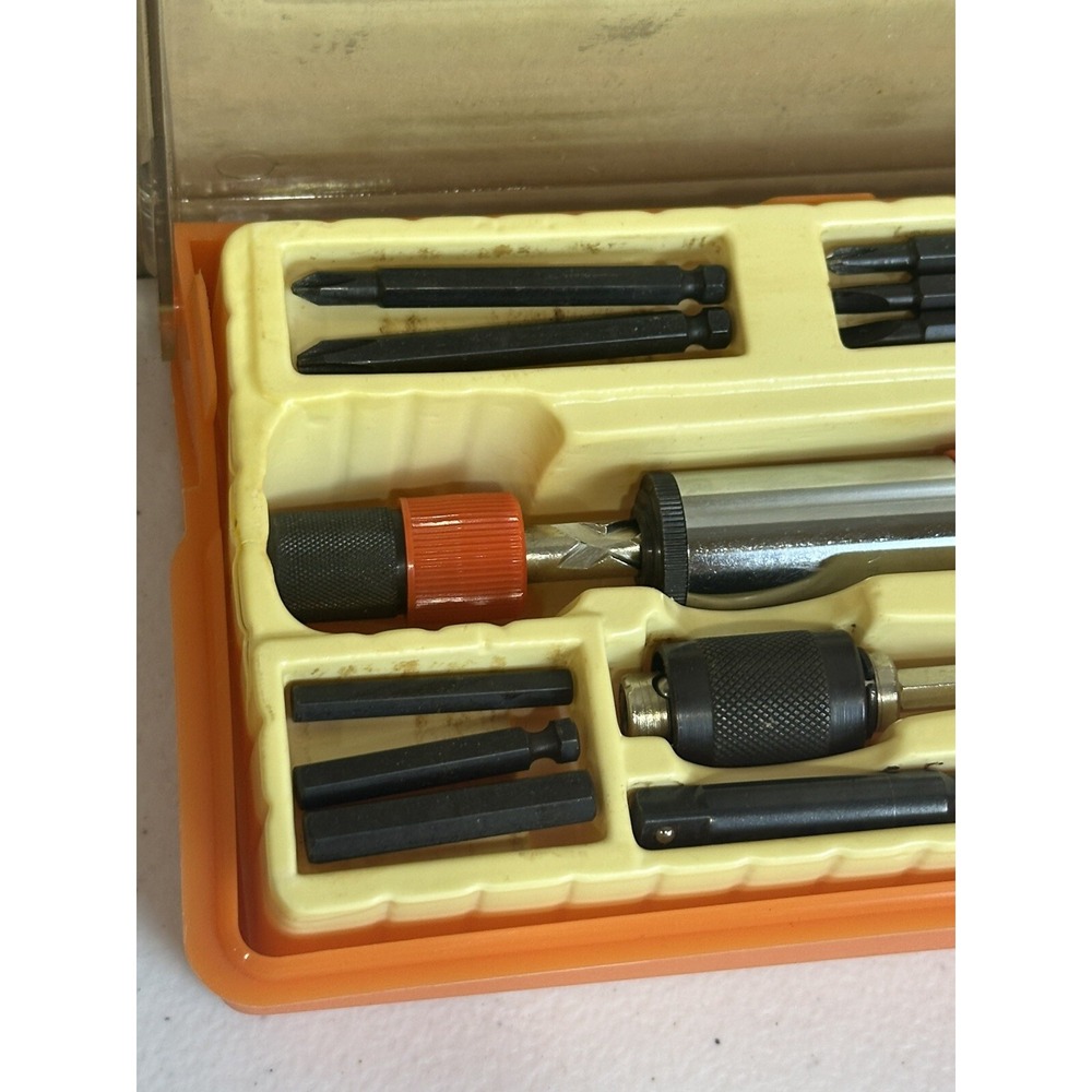 Vintage Tool Kit Screwdriver Rachet Socket Set (missing Few Pieces) - Picture 3 of 11